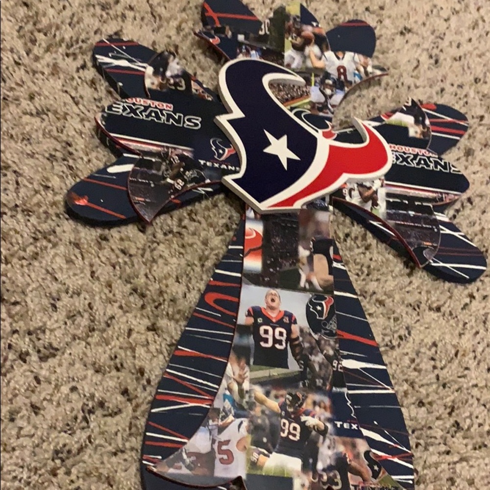 Houston Texans decorated cross